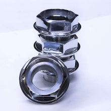 Load image into Gallery viewer, BBS RS Replacement Hex Caps, Full Height, Small Thread 58mm, for 14” and 15” wheels, exclusive design by Ehrlich Wheel Works.