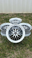 Load image into Gallery viewer, Set of 20/21 inch BBS LM460 LM462 wheels in diamond silver, designed for G80/G82 M3/M4 and G87 M2, 5x112 PCD, front and rear view.
