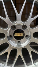 Load image into Gallery viewer, Close-up of BBS LM460 wheel rim, designed for M3, M4, M2 with diamond silver finish, 5x112 PCD, 66.6mm hub bore.