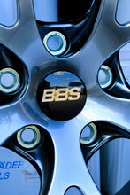 Load image into Gallery viewer, Close-up view of BBS RI-A wheel center cap with diamond black finish and 5x120 bolt pattern.