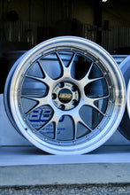 Load image into Gallery viewer, BBS LM-R wheel with diamond black center and diamond-cut rim, 5x112 bolt pattern, for G8X M fitment, on display.
