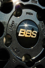 Load image into Gallery viewer, Close-up of 19-inch BBS LM wheel in metallic black-blue finish for Porsche 997 widebody fitment with BBS logo.