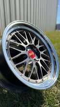 Load image into Gallery viewer, 19-inch BBS LM227/228 brushed finish wheel with 5x120 bolt pattern, shown outdoors on grass, highlighting its intricate detailing.