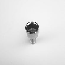 Load image into Gallery viewer, Chrome hex socket adapter for automotive use on BMW 4x100 wheel modifications.