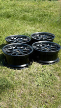 Load image into Gallery viewer, Set of four 18-inch BBS RG-R wheels in diamond black, ideal for E30 M3 and other BMW models, featuring 5x120 bolt pattern.