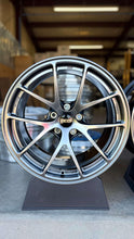 Load image into Gallery viewer, 18" BBS RI-A wheel in diamond black finish for E46 M3 and E9X M3, featuring a concave design and lightweight forged monoblock construction.