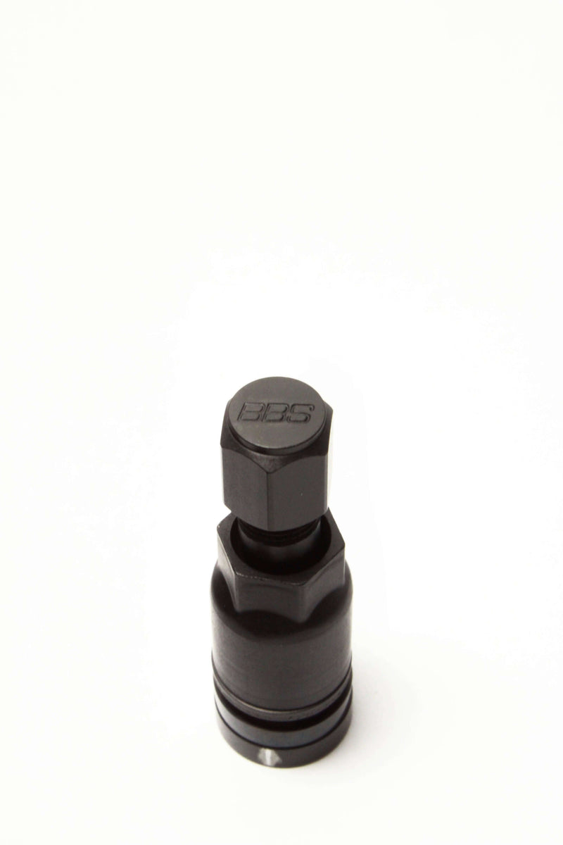 Genuine BBS Embossed Valve Stem - 11.3mm Aluminum (Black) (Set of