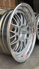 Load image into Gallery viewer, 18-inch BBS E88 race wheel with silver face, perfect for E46 M3 and E9X M models, featuring 5x120 PCD and BBK clearance.