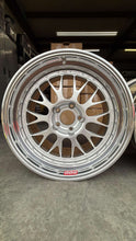 Load image into Gallery viewer, 18-inch BBS E88 race wheel with silver face and polished rim, suitable for E46 M3 and E9X M models, 5x120 PCD, in stock.