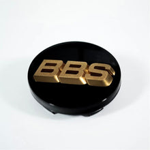 Load image into Gallery viewer, Gold BBS floating logo on a black background for 72mm large thread wheels