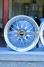 Load image into Gallery viewer, 19-inch BBS LM434 wheel for F8X M, Diamond Black and Silver finish, 5x120 fitment, 2-piece die-forged aluminum construction.