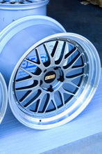 Load image into Gallery viewer, 19-inch BBS LM434 wheel in Diamond Black and Silver for F8X M fitment, featuring a 2-piece die-forged aluminum construction.
