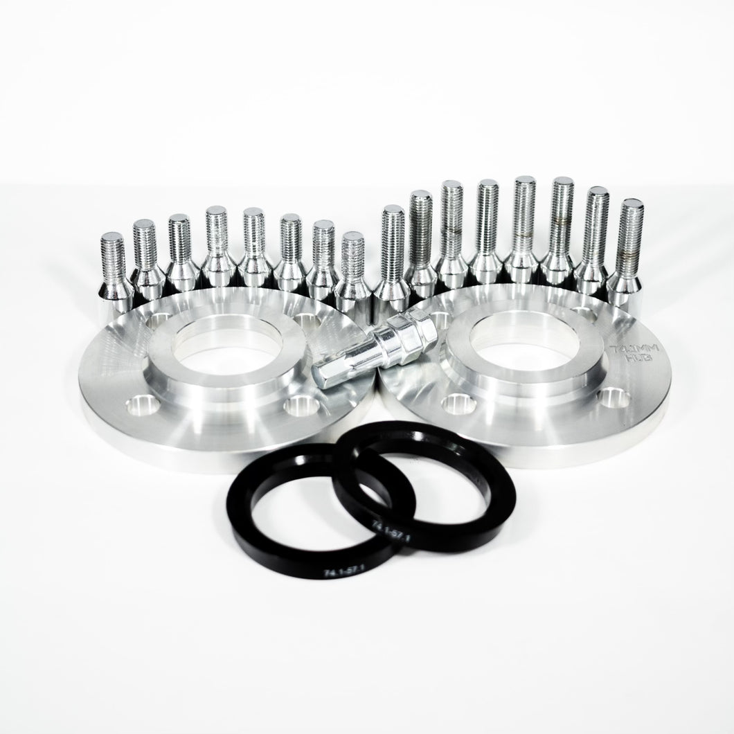 Hubcentric: Adapter/spacer/tuner lug kit for 4x100 redrilled wheels