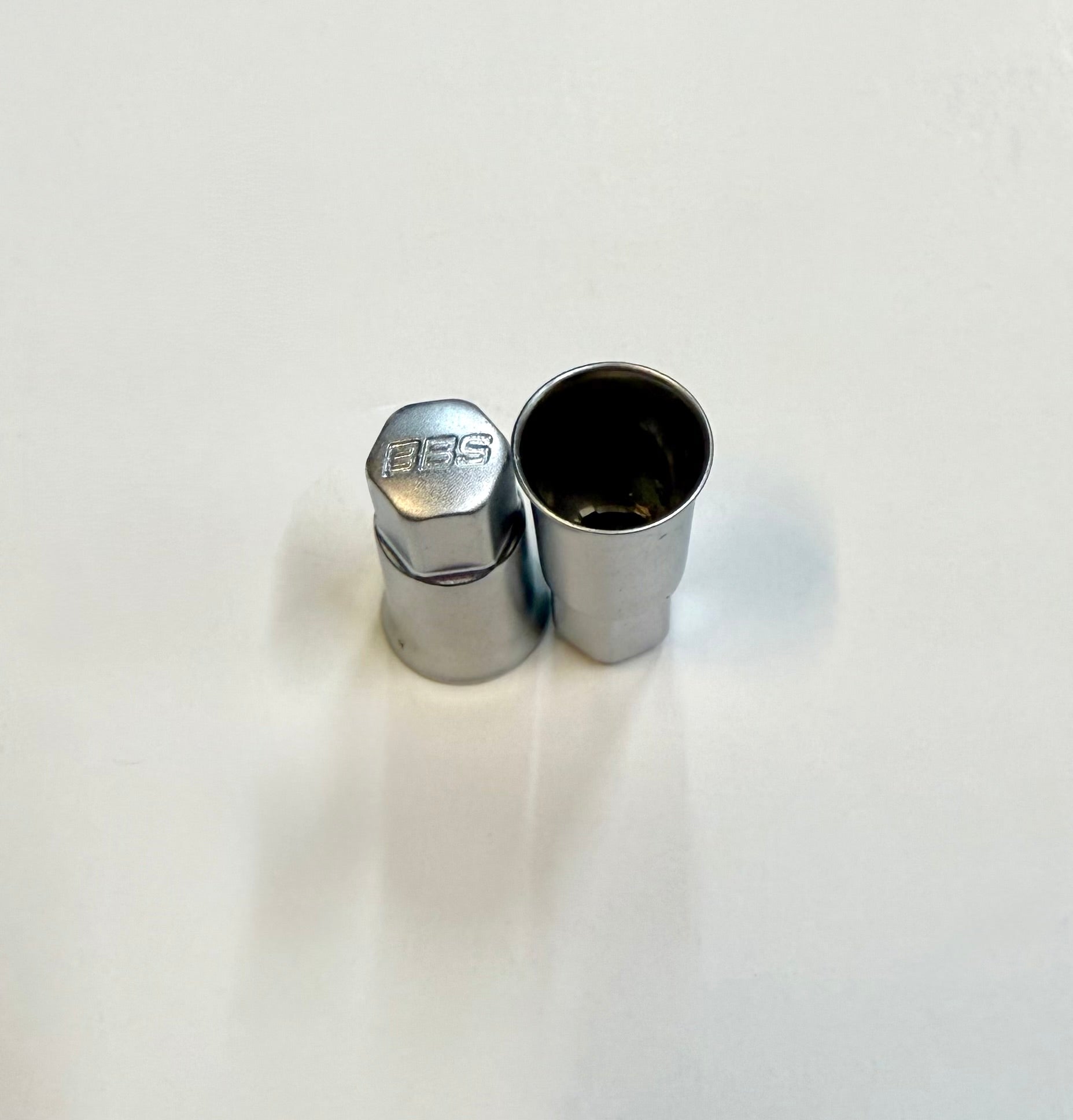 Genuine BBS Embossed Aluminum Valve Stem Cap / Sleeve for Rubber