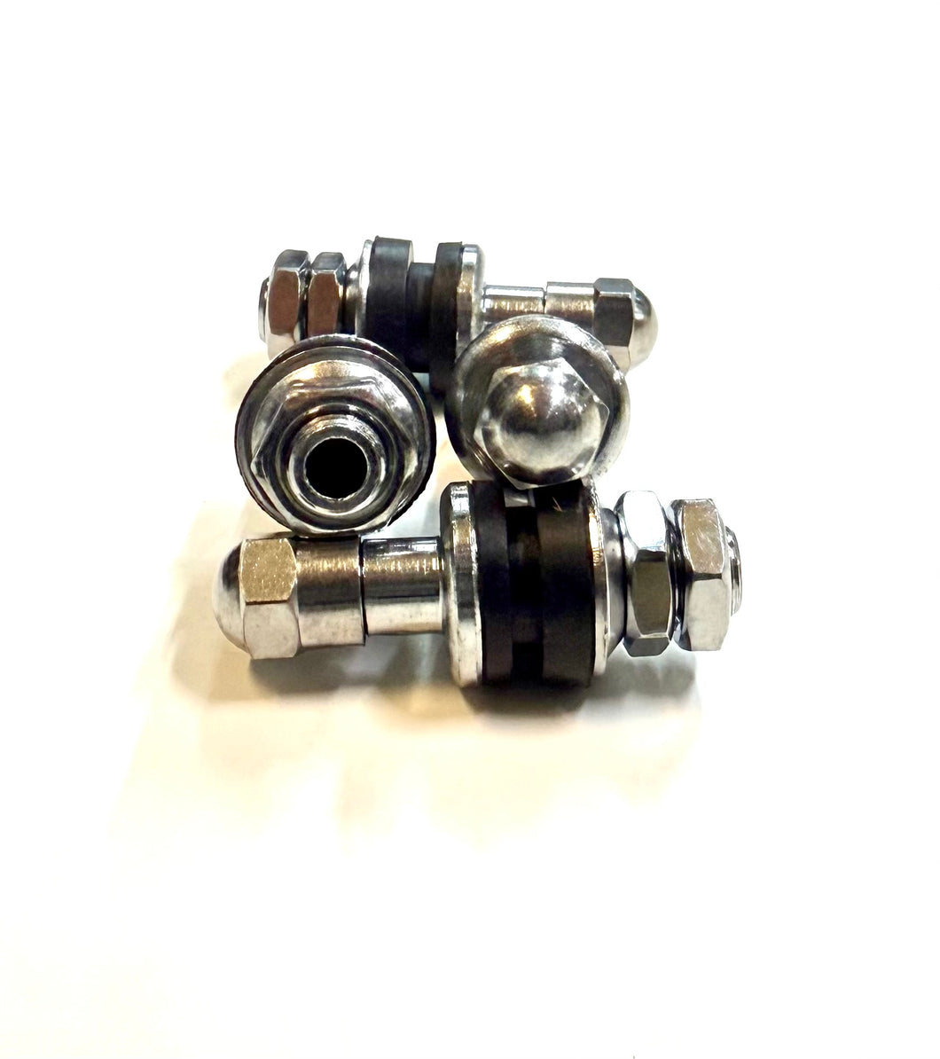 Steel Low Profile, 11.3mm Bolt in Valve Stems (Set of 4)