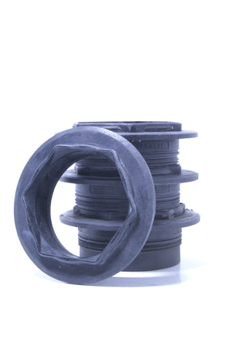 Black plastic BBS RS hex cap base, compatible with full and half height, in stock.