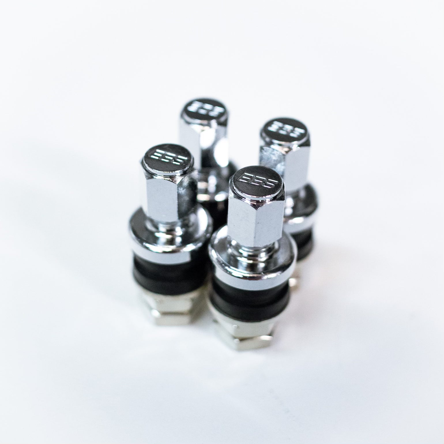 BBS Embossed Valve Stem - 11.3mm (Short) Steel (Polished) (Set of