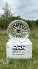 Load image into Gallery viewer, 19-inch BBS LM272/281 wheel in silver on original box, featuring classic mesh design and perfect fitment for BMW E46 M3 and E9X M.
