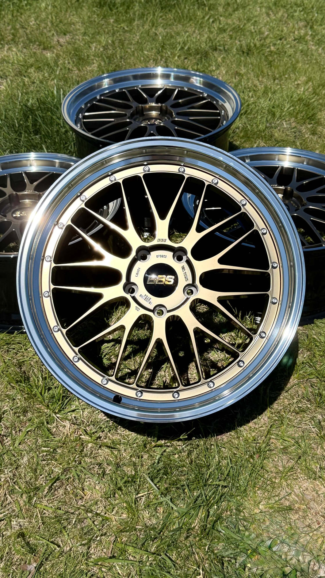 20/21 inch BBS LM471 474 wheels, 5x130 bolt pattern, polished finish, ideal for high-performance vehicles like Porsche 992