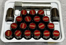 Load image into Gallery viewer, BBS Racing Lug Nut Kit - Black / Red (20 pc.)
