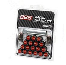 Load image into Gallery viewer, BBS Racing Lug Nut Kit - Black / Red (20 pc.)
