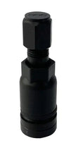 Load image into Gallery viewer, Black BBS aluminum valve stem for standard 11.3mm diameter holes, featuring a durable design and black cap. Part #: 56.15.017
