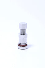Load image into Gallery viewer, BBS Motorsports 8mm metal valve stem showing height and design, compatible with BBS wheels, part number 09.15.122.
