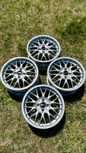 Load image into Gallery viewer, 16-inch BBS RG-F forged aluminum wheels set of four, 4x100 PCD, brilliant silver finish, perfect for E30 BMWs
