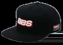 Load image into Gallery viewer, BBS Snapback Cap with embroidered logo and 1970 patch, black wool blend Richardson 510 design
