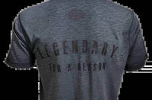 Load image into Gallery viewer, Back view of BBS T-Shirt featuring &#39;Legendary for a Reason&#39; print, showcasing vintage style with a focus on motorsports heritage.
