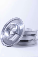 Load image into Gallery viewer, Billet Work Emitz center caps in polished aluminum finish, designed for old-style wheels, showcasing precision-crafted durability.
