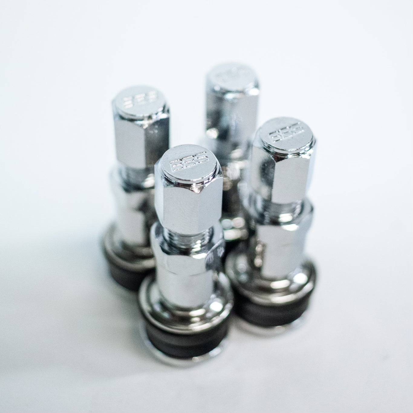 Genuine BBS Embossed Valve Stem - 11.3mm Steel (Polished) (Set of